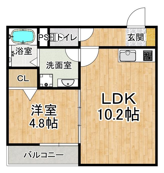 エステイトE神戸城が山の間取り