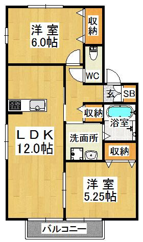 エスペランス西神戸　Bの間取り