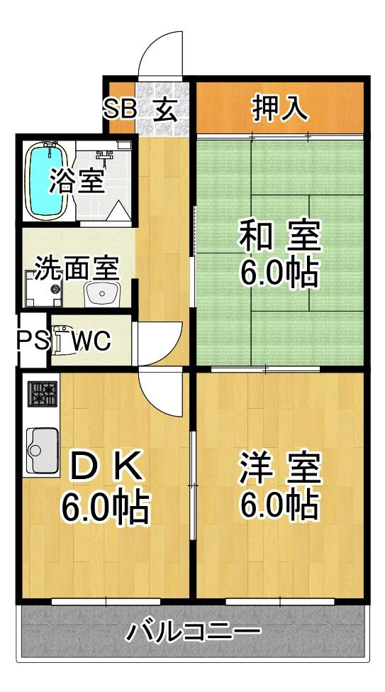 エスポワール森友の間取り