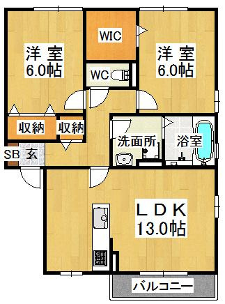 エトワール白水の間取り