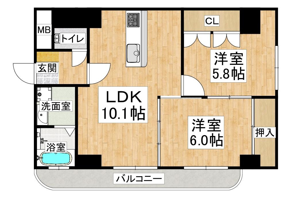 エムズコートⅡの間取り