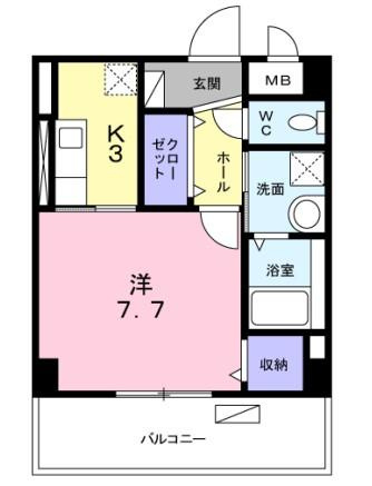 カージェ緑風館の間取り