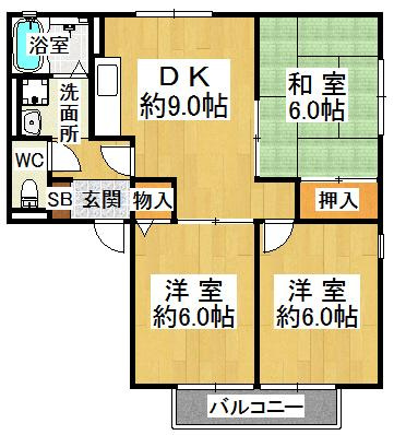 カムール養老の間取り