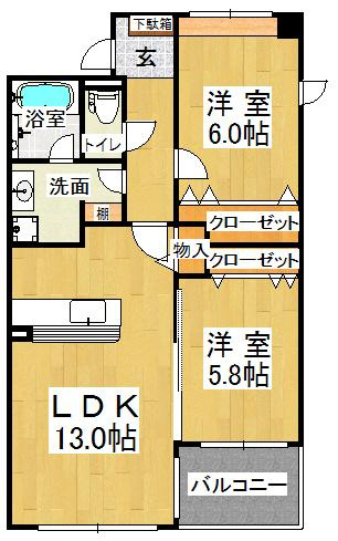クオリティーナカハシの間取り