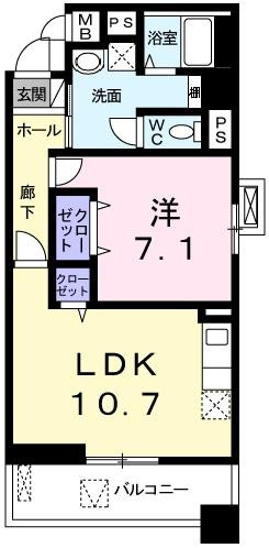 グラン　ブルⅢの間取り