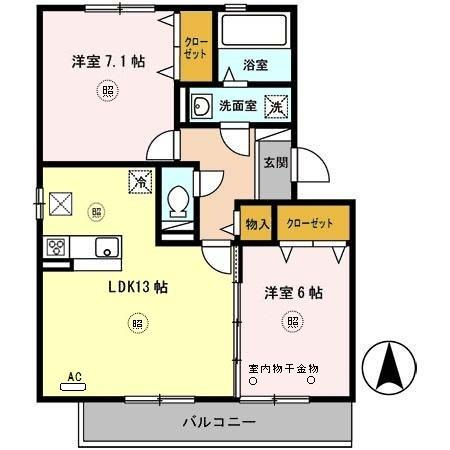 グランドアトリオ神戸西　E棟の間取り