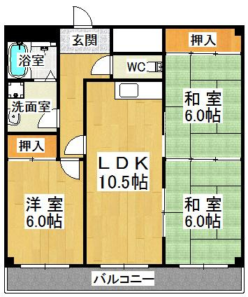 グランドハイツ池田の間取り