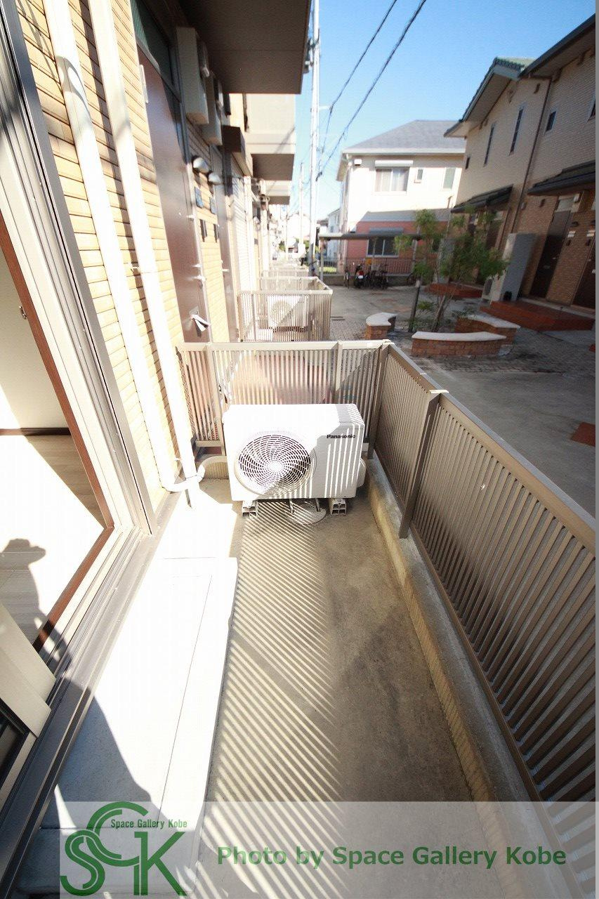 クレールベルヴィル立花　C棟のバルコニー|※お部屋により仕様が異なる場合があります。