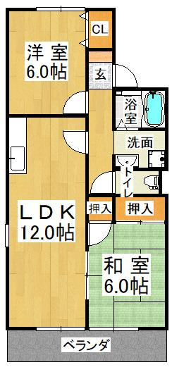 コーポラスおおたにの間取り