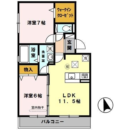 サニープレイス塩屋台の間取り