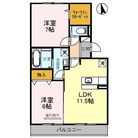 サニープレイス塩屋台の間取り