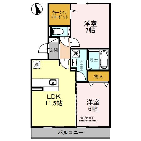 サニープレイス塩屋台の間取り