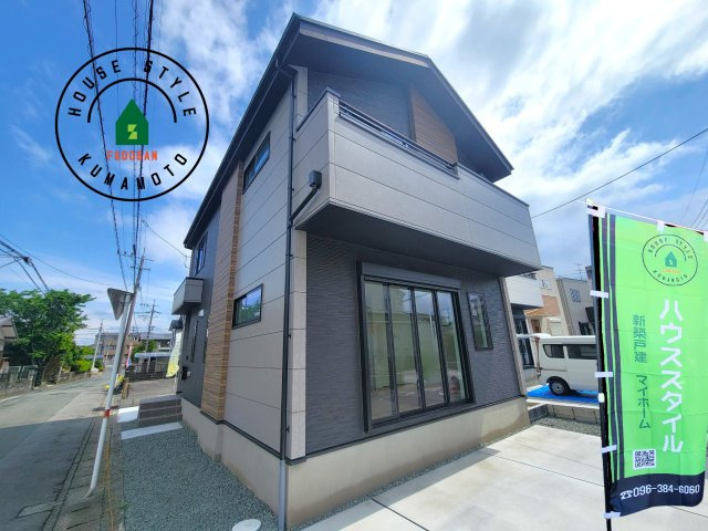 熊本市中央区出水5丁目第2-2棟（1号棟）　の外観|デザイン性のある外観です。