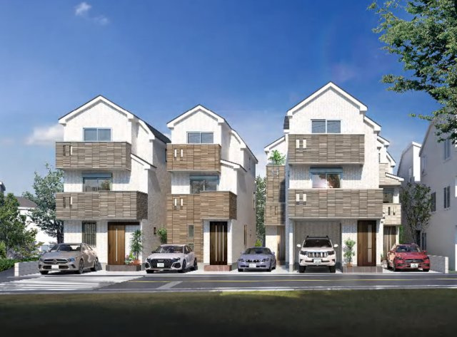 高田駅/横浜市港北区高田西3丁目 新築戸建て【仲介手数料無料】の外観パース