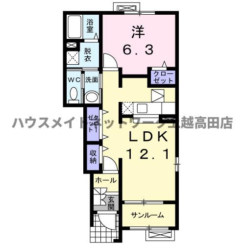 グラシオッソＢの間取り|間取図