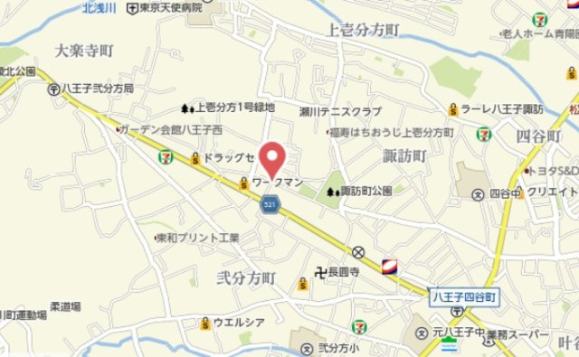 祝　成約済み　八王子市　諏訪町　新築戸建ての地図|～仲介手数料無料☆八王子ひなた不動産～八王子市諏訪町　新築戸建て