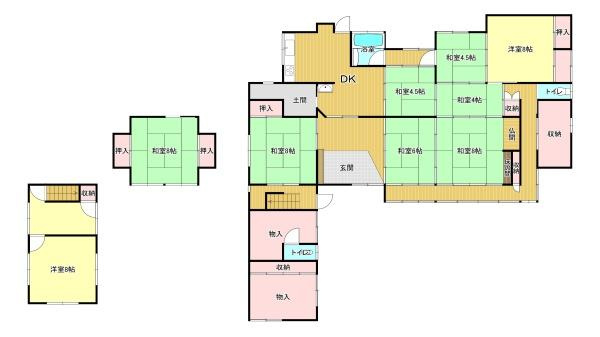 出雲市湖陵町二部　中古戸建の間取り