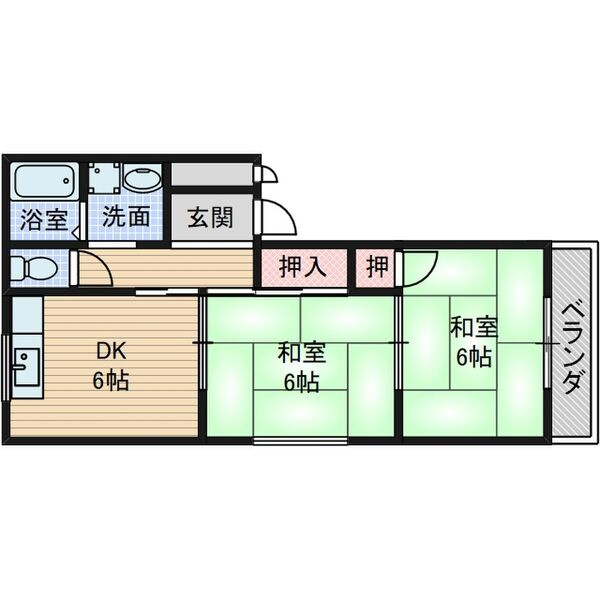 ジュネス八木の間取り