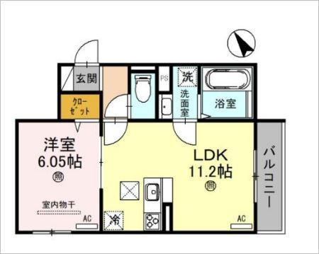 D-room国芳の間取り