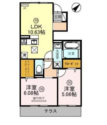 D-room高丘の間取り