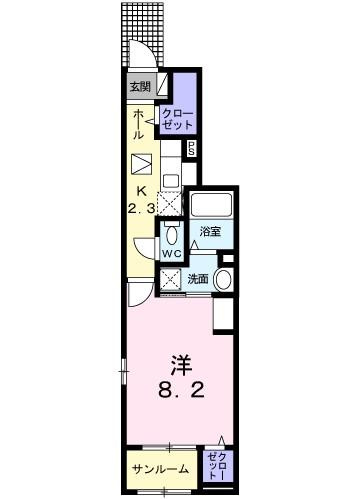イヴワール　アカシの間取り