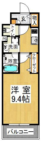 ヴィラージュ魚住の間取り