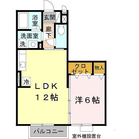 エスペランサ二見　B棟の間取り