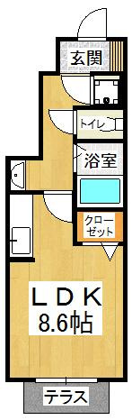グランポン魚住の間取り
