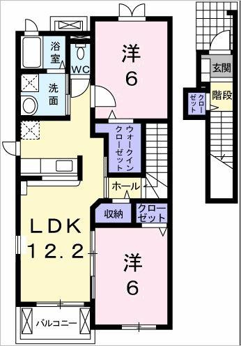 コージーコート朝霧Ⅱ番館の間取り