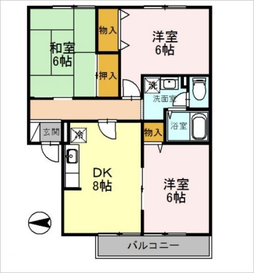 サンハイム西海の間取り
