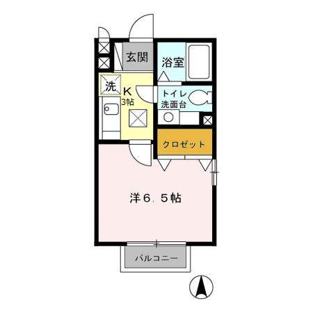 熊本市南区十禅寺２丁目のアパートの間取り