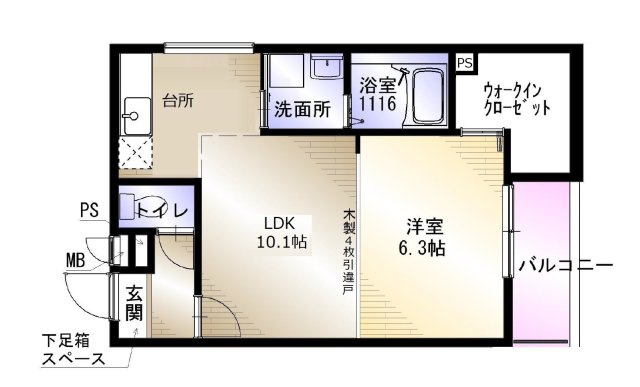 【間取り】 | アンシャンテS　北野田