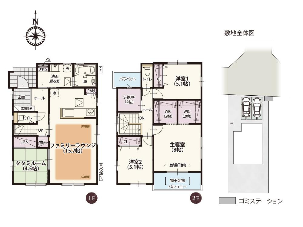 結城市川木谷　新築戸建1-2の間取り