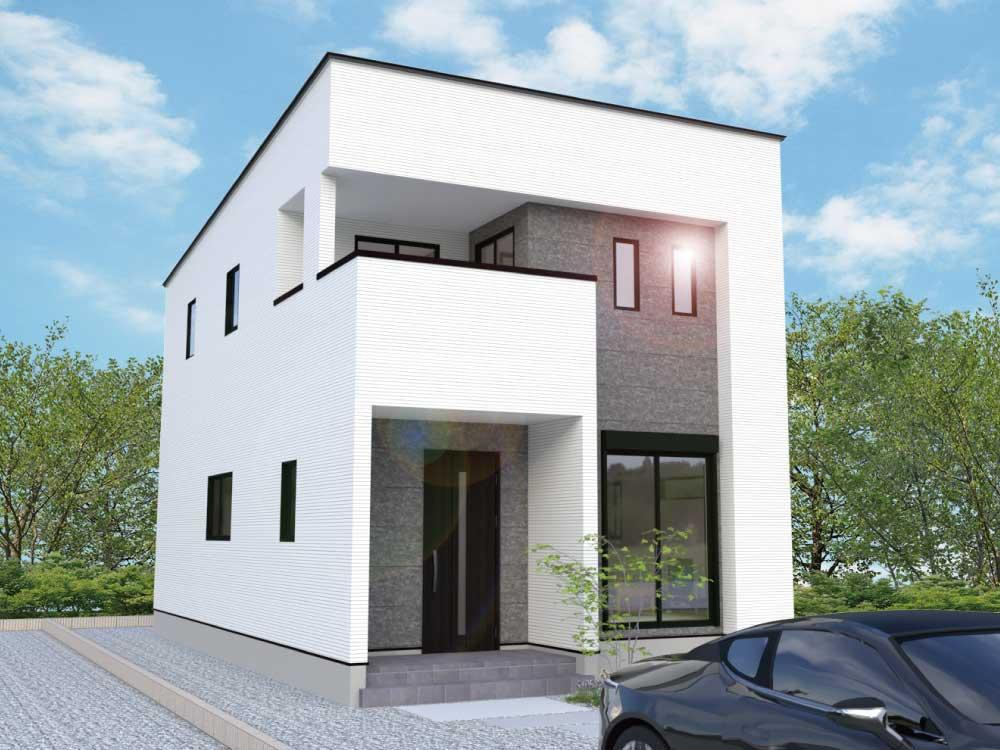 結城市川木谷　新築戸建1-7の外観パース