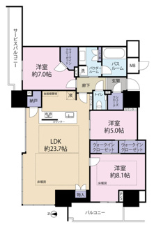 【間取り】 | プレミストタワー靱本町