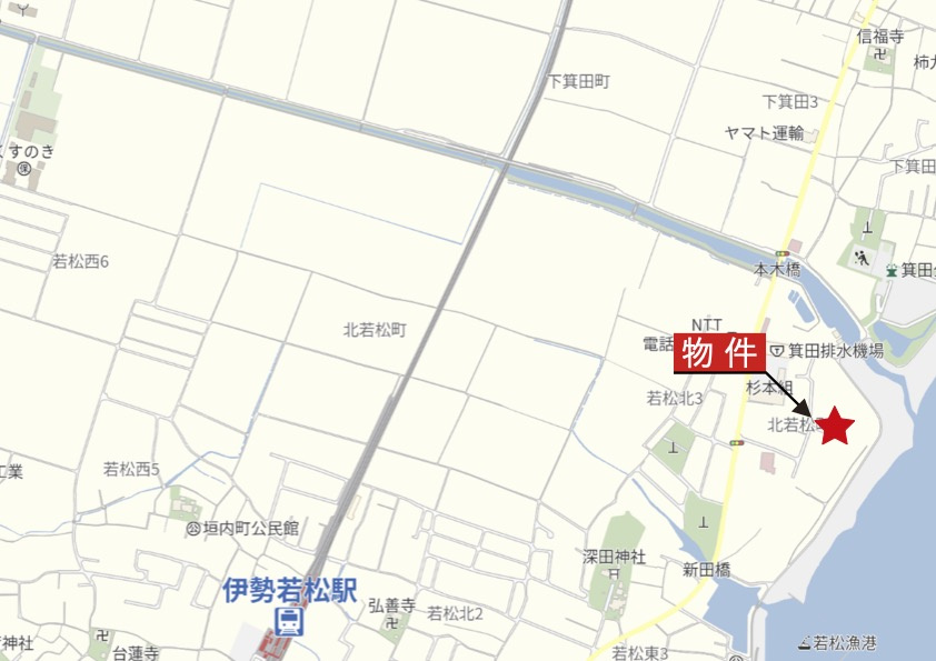 鈴鹿市北若松町 G号地の地図|広域Map
