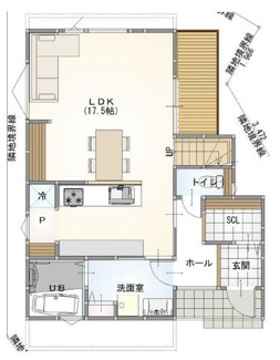 【間取り】 | 新築戸建　明石市東朝霧丘 | １階