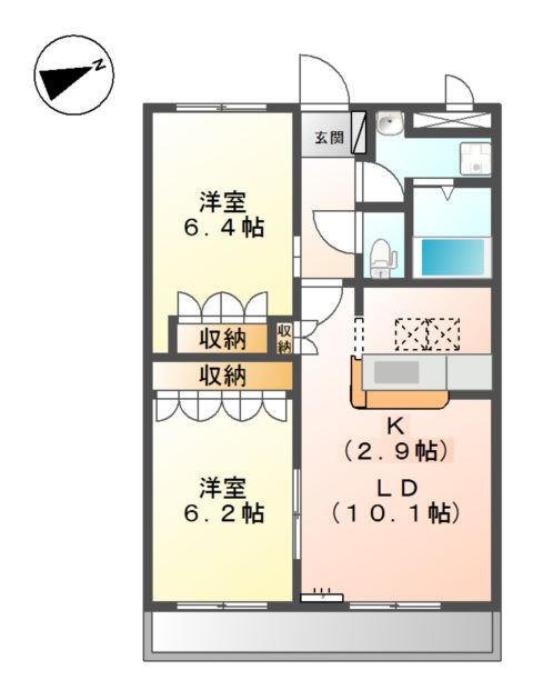 アベニール中島の間取り