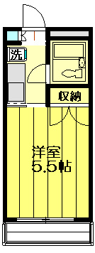 洋室５．５帖の間取りです♪