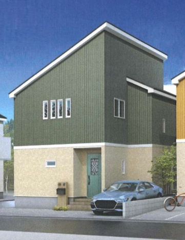 クレアガーデン あきる野市小川 新築分譲住宅 全4棟（No.2）の外観パース|設計図書を基に制作したものであり、実際とは異なります。