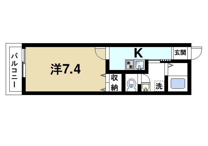 Gradito 富雄駅前　２番館の間取り