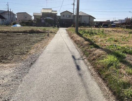 【土地】川越市古谷上売地の前面道路含む現地写真|前面道路含む現地写真です