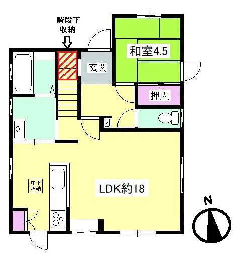 愛島台6丁目戸建ての間取り|１F間取図