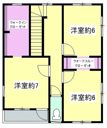愛島台6丁目戸建ての間取り|２F間取図