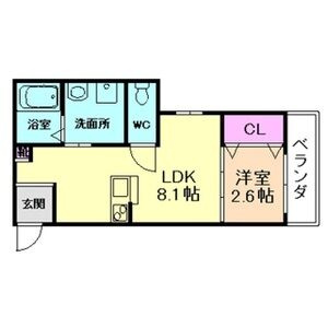 リアコート高井田中央EASTの間取り