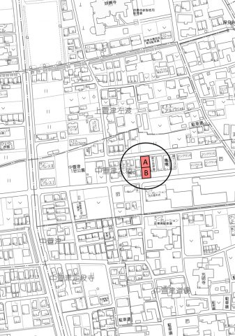 2区画分譲地　あま市中萱津大坊　A区画の地図