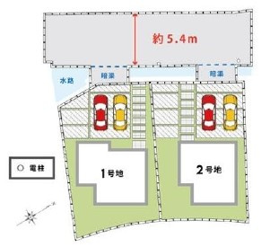 野洲市行畑2号地　建築条件無し売土地の区画図