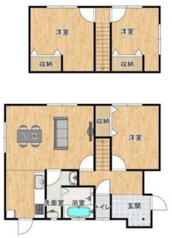 【間取り】 | 仲介手数料無料！高千帆小学校に通えるリフォーム済み中古住宅　山陽小野田市高千帆２丁目 | お客様のご意見を凝縮した使いやすい間取り