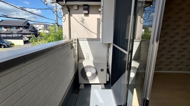 マンションKUROSEのバルコニー