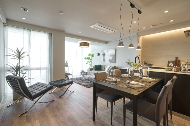 ワールドシティタワーズ・アクアタワーの居間・リビング